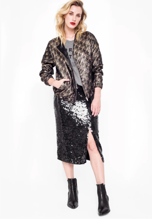 Sole Black Midi Skirt