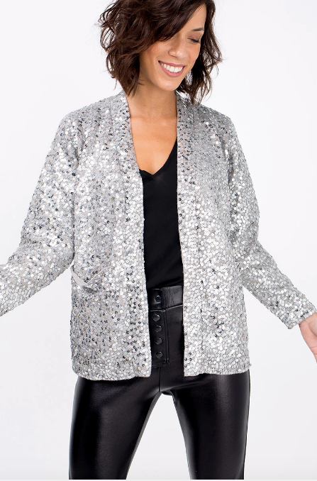 Knitting Cardigan Silver