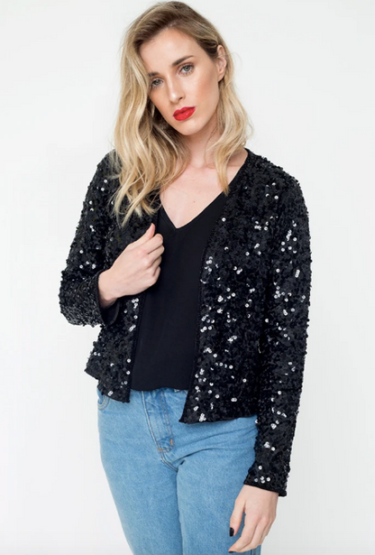 Luna Black Cardigan