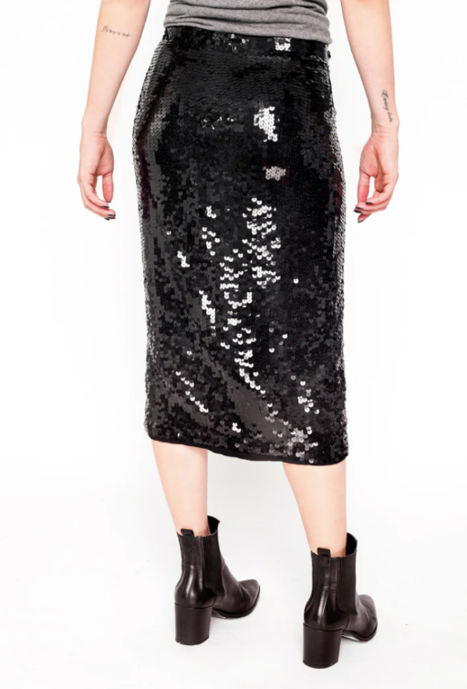 Sole Black Midi Skirt