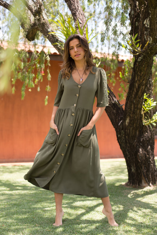 Coco Dress Military