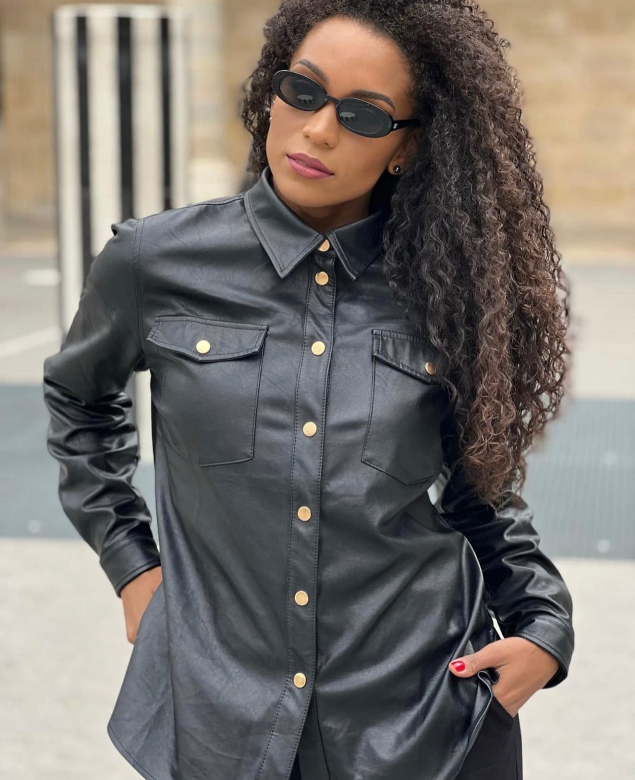 Carla Leather Shirt